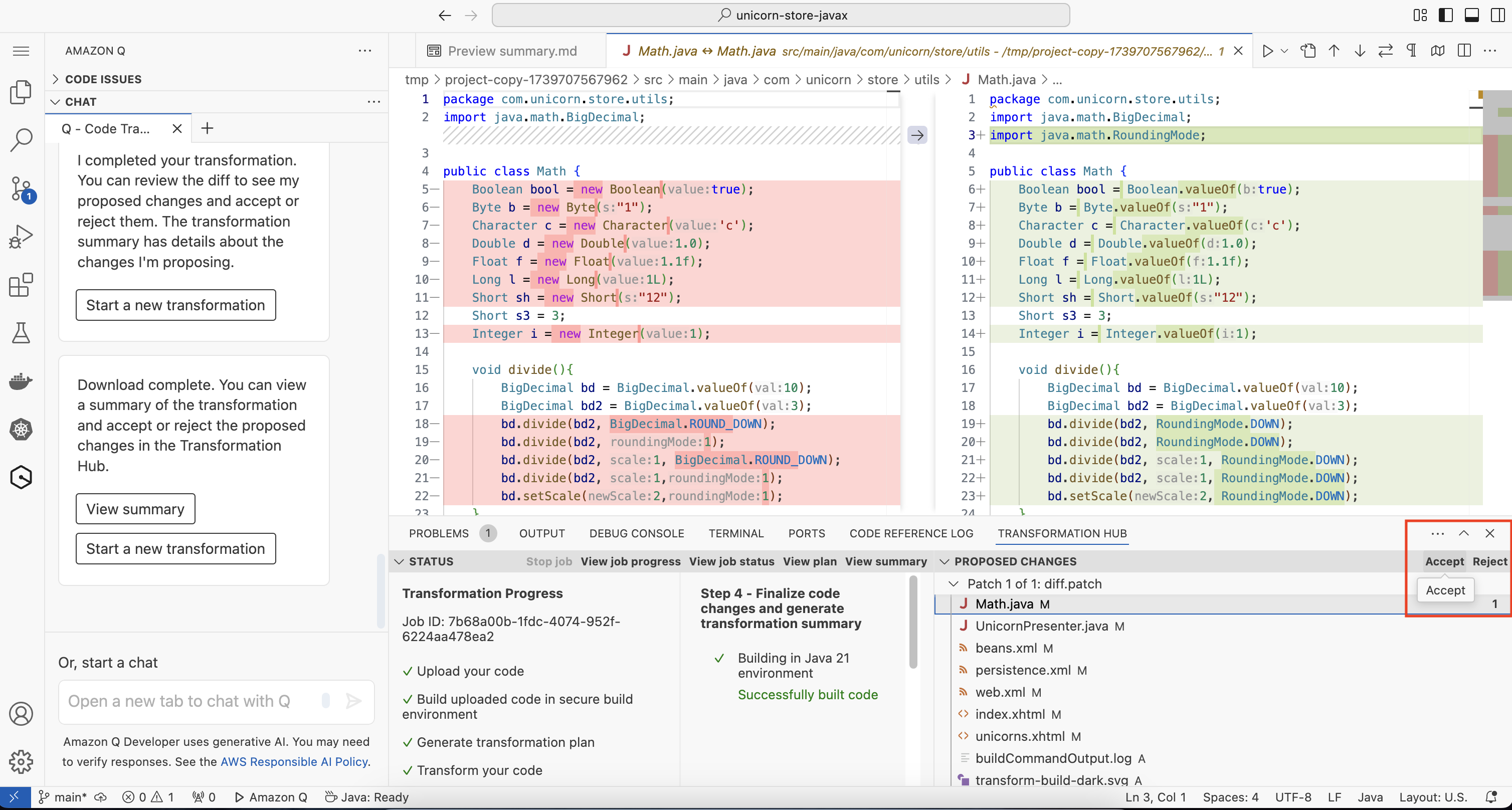 Accept Transformation