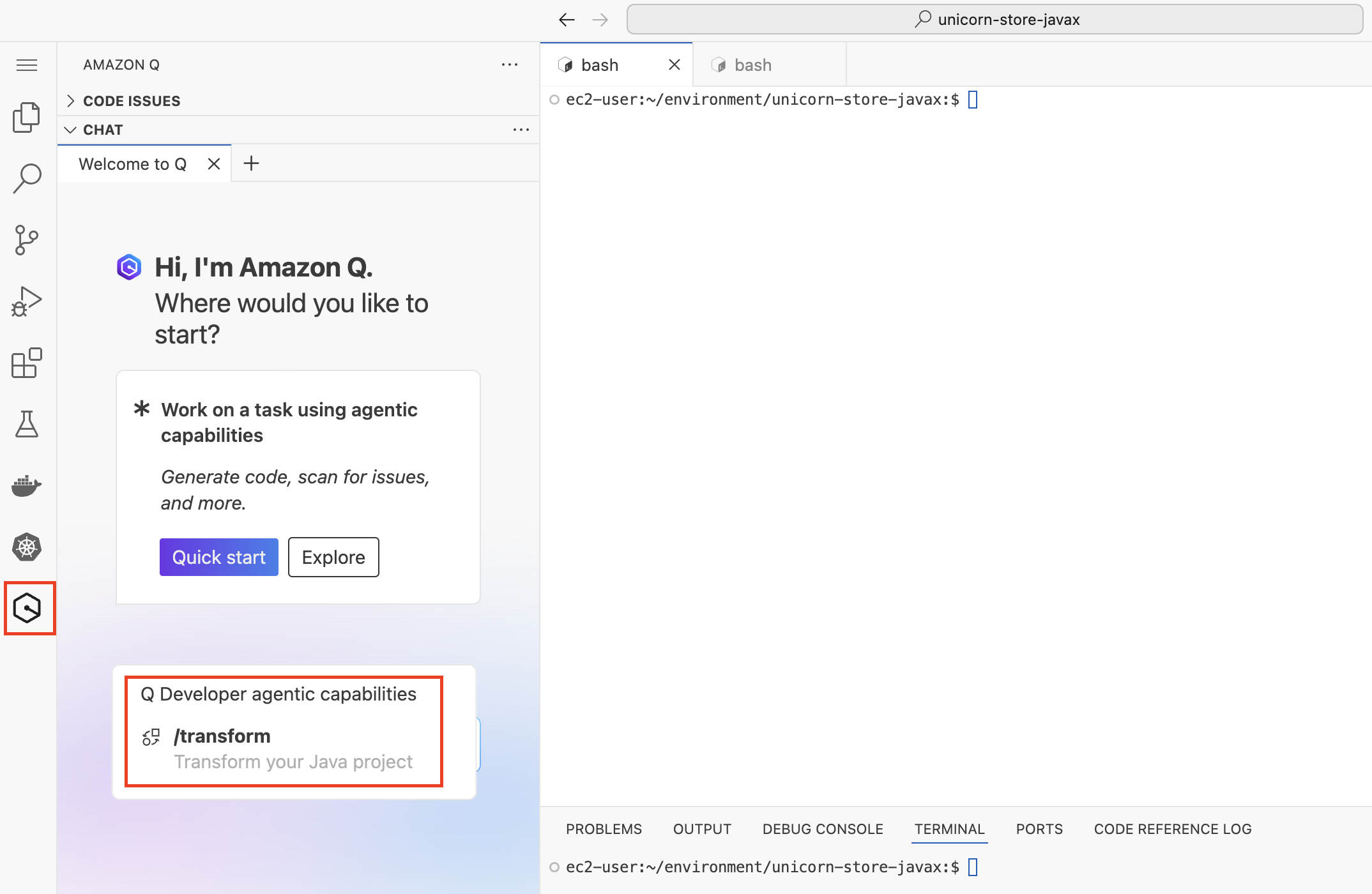 Initiate transformation